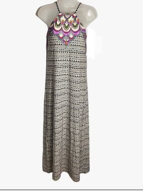 High Neck, Tie Back Swim Cover-up.  Size S / Laundry by Shelly Segal Los Angeles